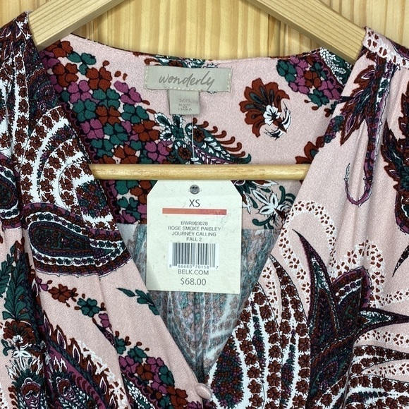 WONDERLY Rose Smoke Paisley Journey Calling Bodysuit Size XS - Picture 3 of 17